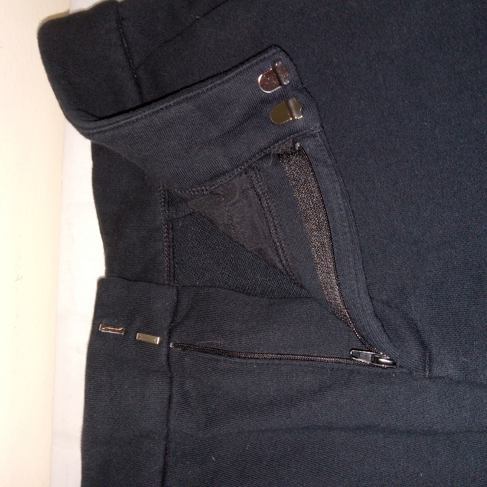 Alice & UO Urban Outfitters Black Crop Hi Waisted Pants Medium - Picture 8 of 12